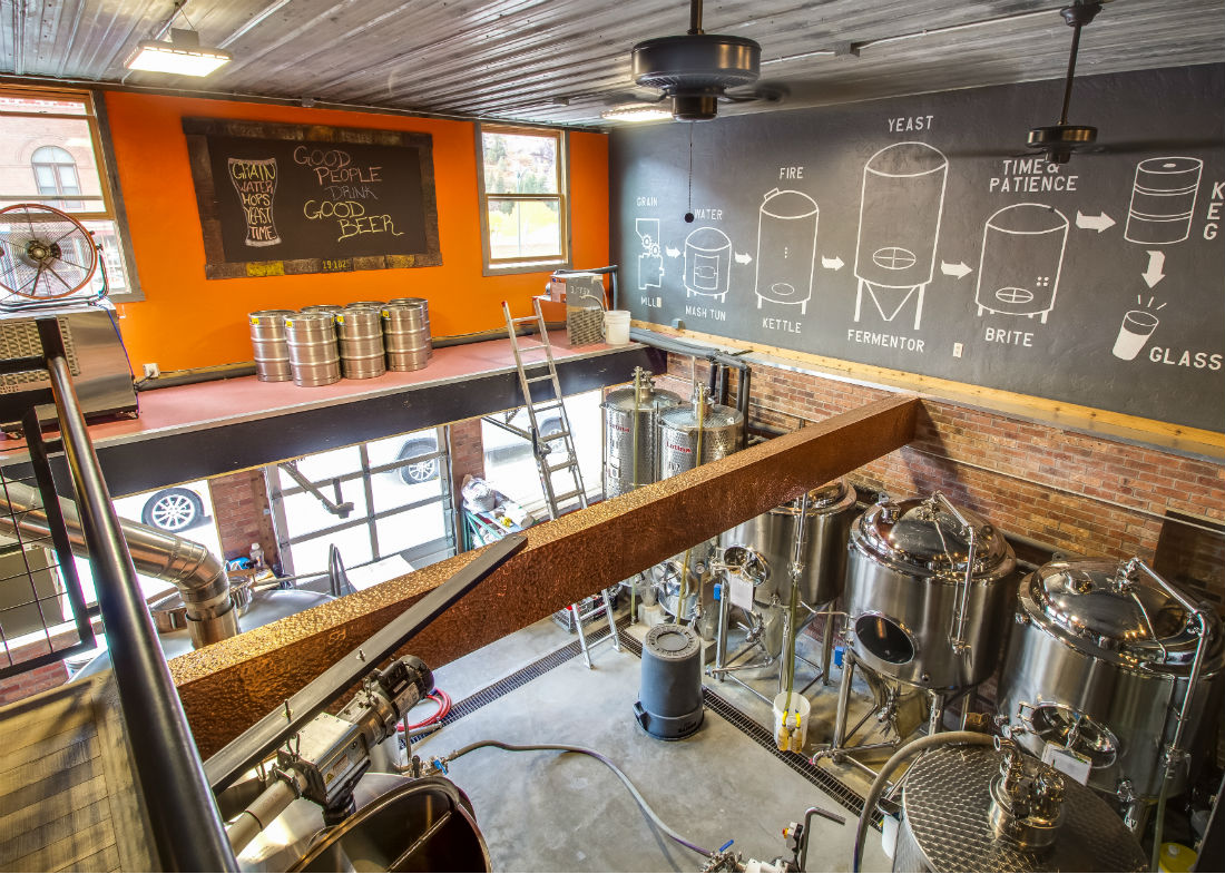 Brew room at Ouray Brewery